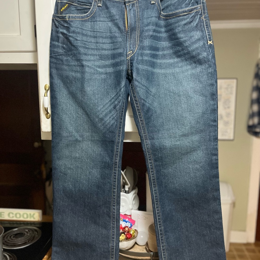 Ariat Men's Dark Blue Straight Jeans